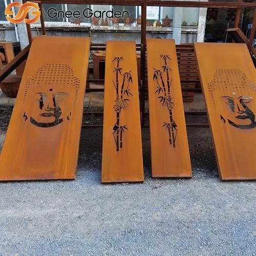 Buddha & Bamboo—CORTEN Steel Screens