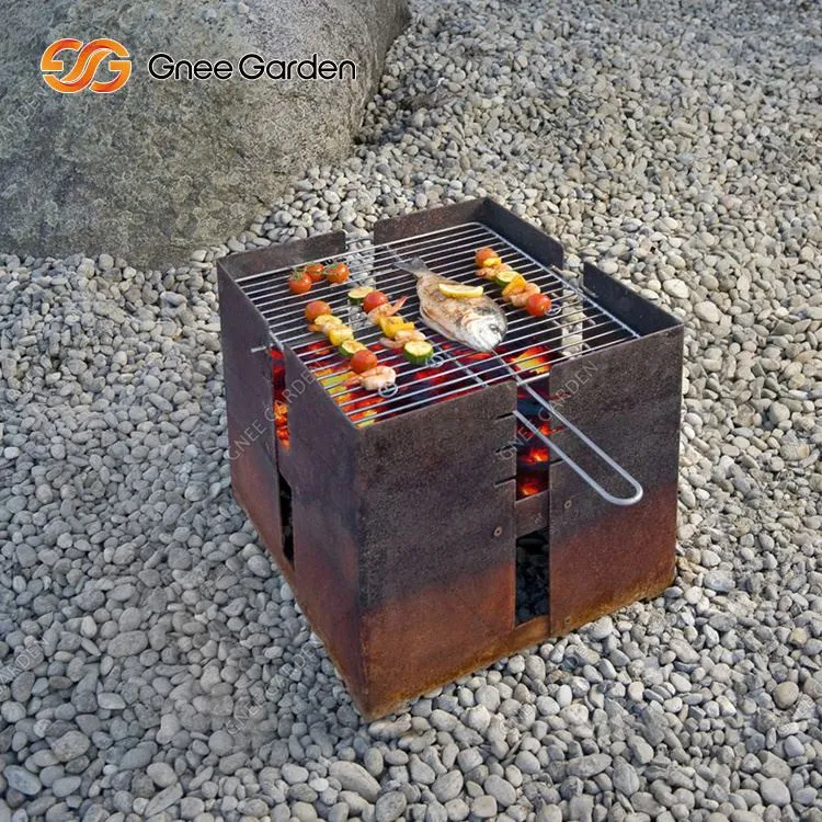 Цортен Стеел Роштиљ на дрвени угаљ