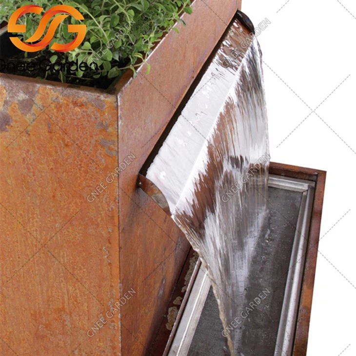   steel waterfall fountain
