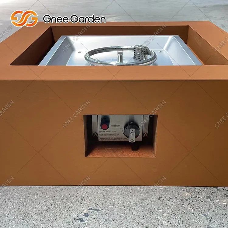 Gas Fire Pit Corten Steel