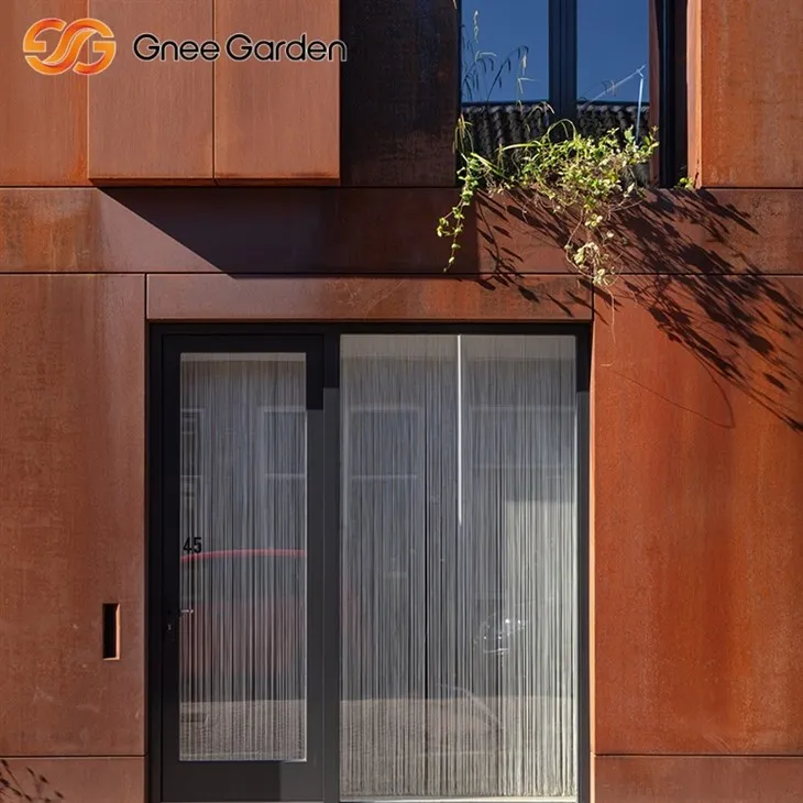 Природна патина цортен челична облога