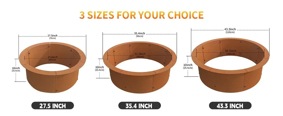 Outdoor Heater Fire Pit Corten Steel