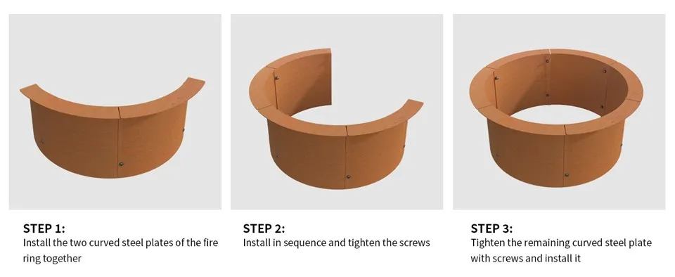 Outdoor Heater Fire Pit Corten Steel