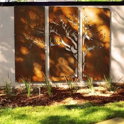 Кућна башта, ласерски сечени панели за ограду на отвореном