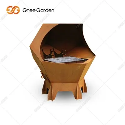 Велики Цортен челични роштиљ на отвореном